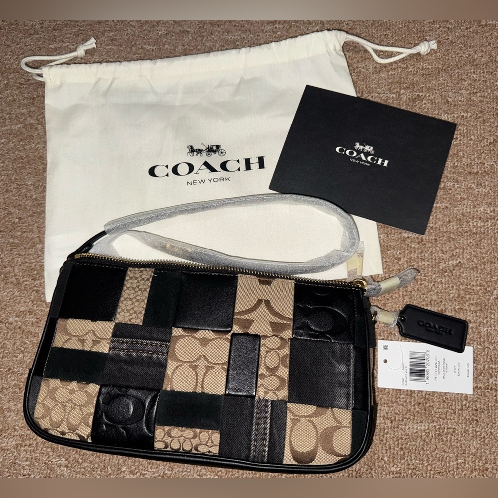 COACH Plaza Bag 25 With Patchwork